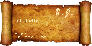 Uti Judit névjegykártya
